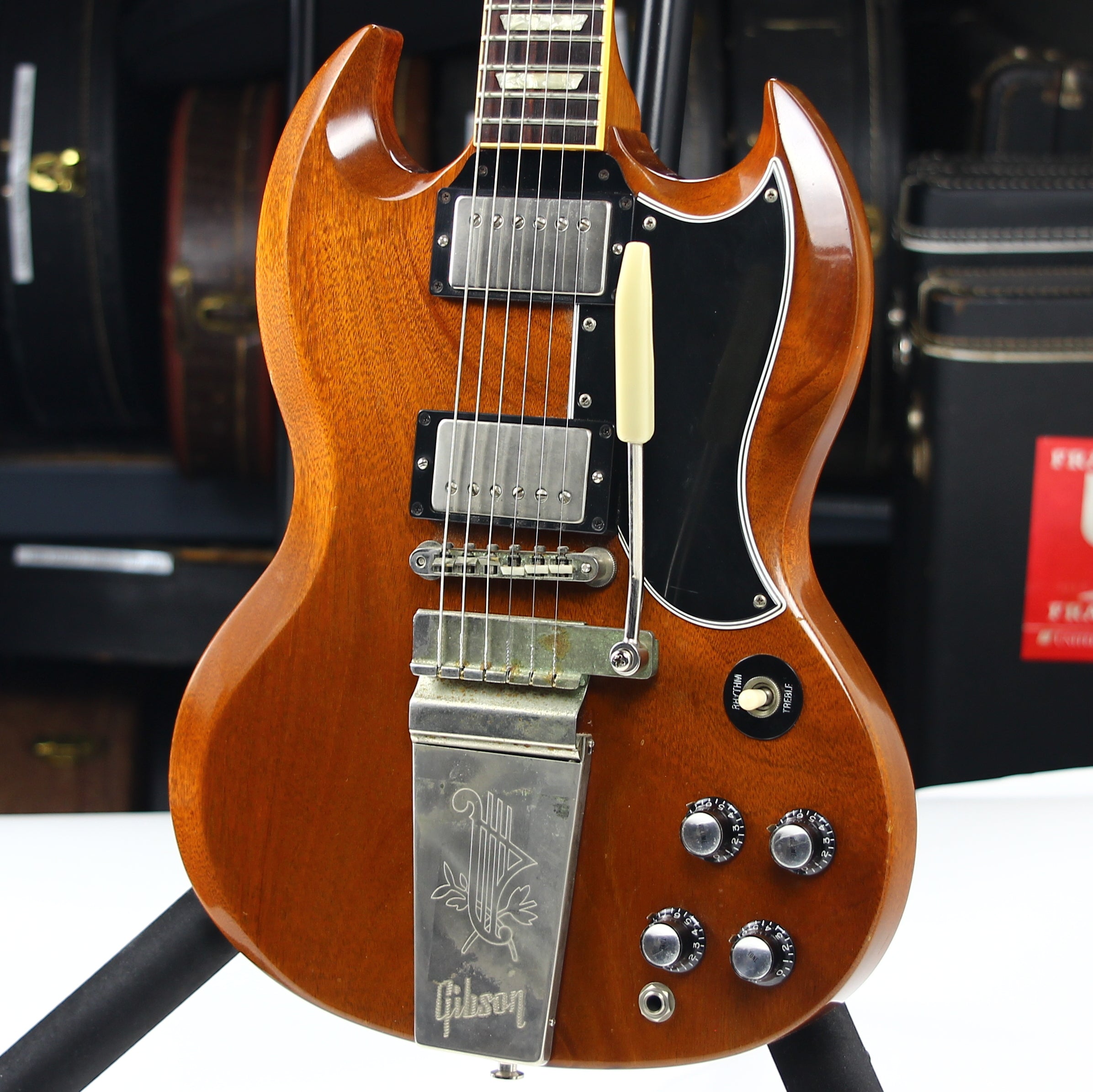 *SOLD*  2000 Gibson Custom Shop Historic '61 Les Paul Murphy Aged - Faded Heritage Cherry, Maestro Lyre Vibrola!