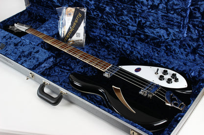 2024 Rickenbacker 4005V JG Jetglo Black Bass | Semi Hollowbody, Checkerboard Binding!