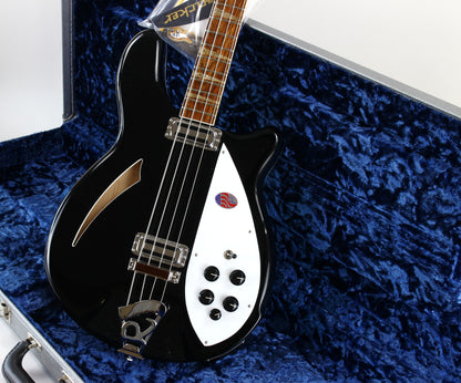 2024 Rickenbacker 4005V JG Jetglo Black Bass | Semi Hollowbody, Checkerboard Binding!