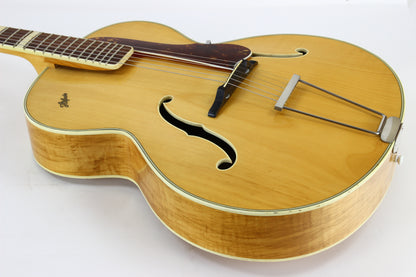 1958 Hofner 456 Archtop Guitar Natural Blonde | Highly Figured Maple