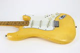 *SOLD*  1974 Fender Stratocaster Olympic White Electric Guitar - Hardtail, Custom Color, 100% Original Vintage Strat!