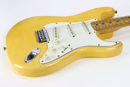 1974 Fender Stratocaster Olympic White Electric Guitar - Hardtail, Custom Color, 100% Original Vintage Strat!