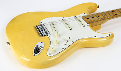 1974 Fender Stratocaster Olympic White Electric Guitar - Hardtail, Custom Color, 100% Original Vintage Strat!