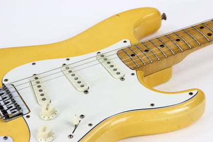 1974 Fender Stratocaster Olympic White Electric Guitar - Hardtail, Custom Color, 100% Original Vintage Strat!