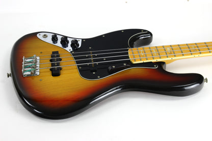 1975 Fender Jazz Bass LEFTY Left-Handed Sunburst | 100% Original Vintage!