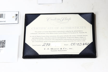 Martin Custom Shop BRAZILIAN ROSEWOOD Authentic D-28 1937 Stage 1 Aging CE-03BRZ Acoustic Guitar