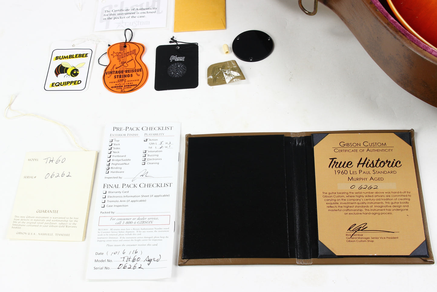 1960 Gibson TRUE HISTORIC 60 Les Paul TOM MURPHY AGED 2016 R0 Reissue Standard Custom Shop