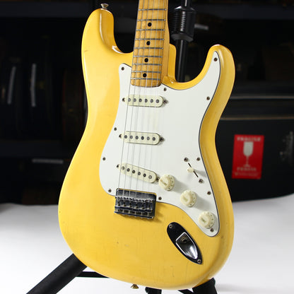 1974 Fender Stratocaster Olympic White Electric Guitar - Hardtail, Custom Color, 100% Original Vintage Strat!