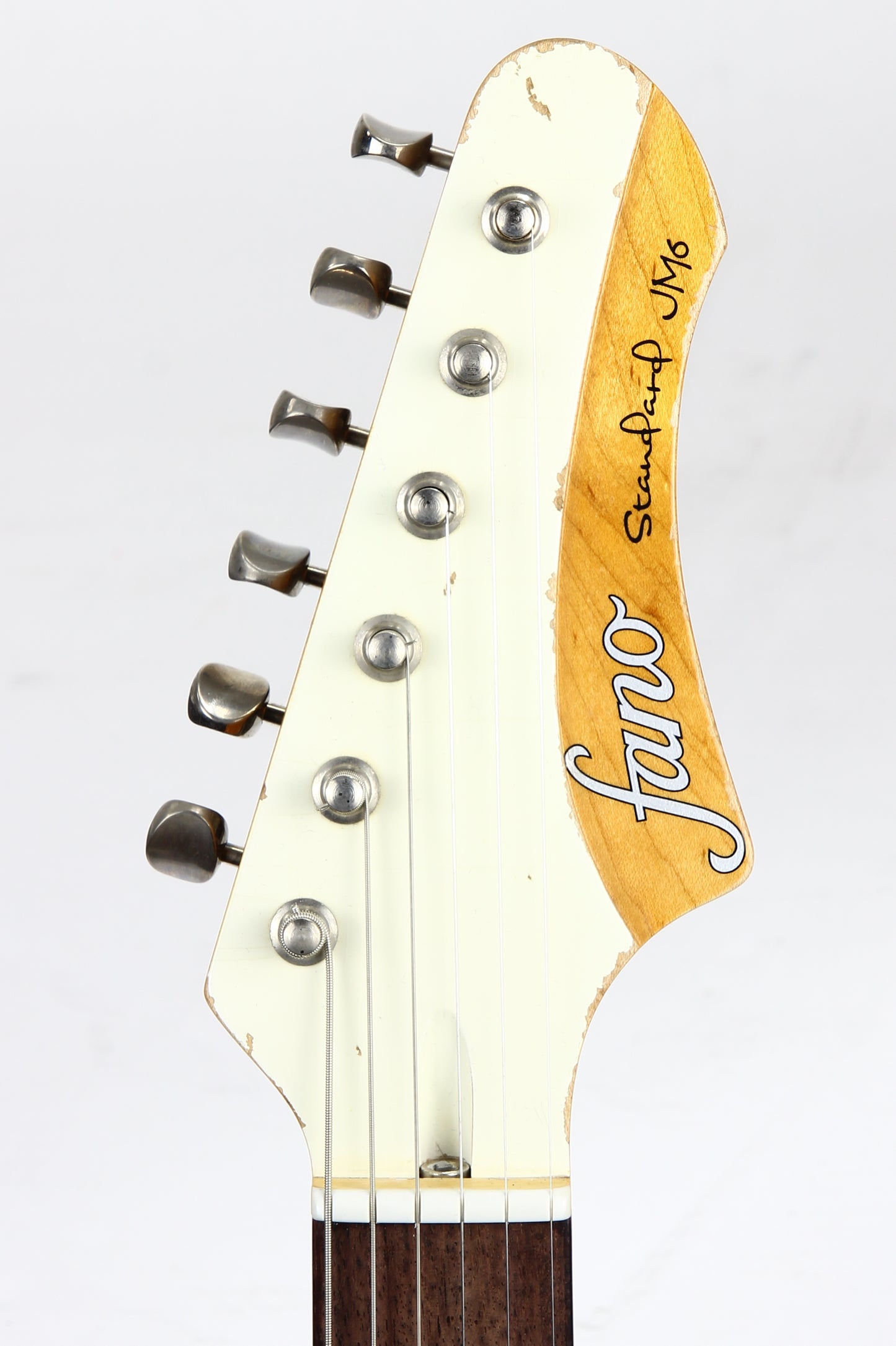 FANO Standard JM6 Aged Relic White | Matching Headstock, P90's