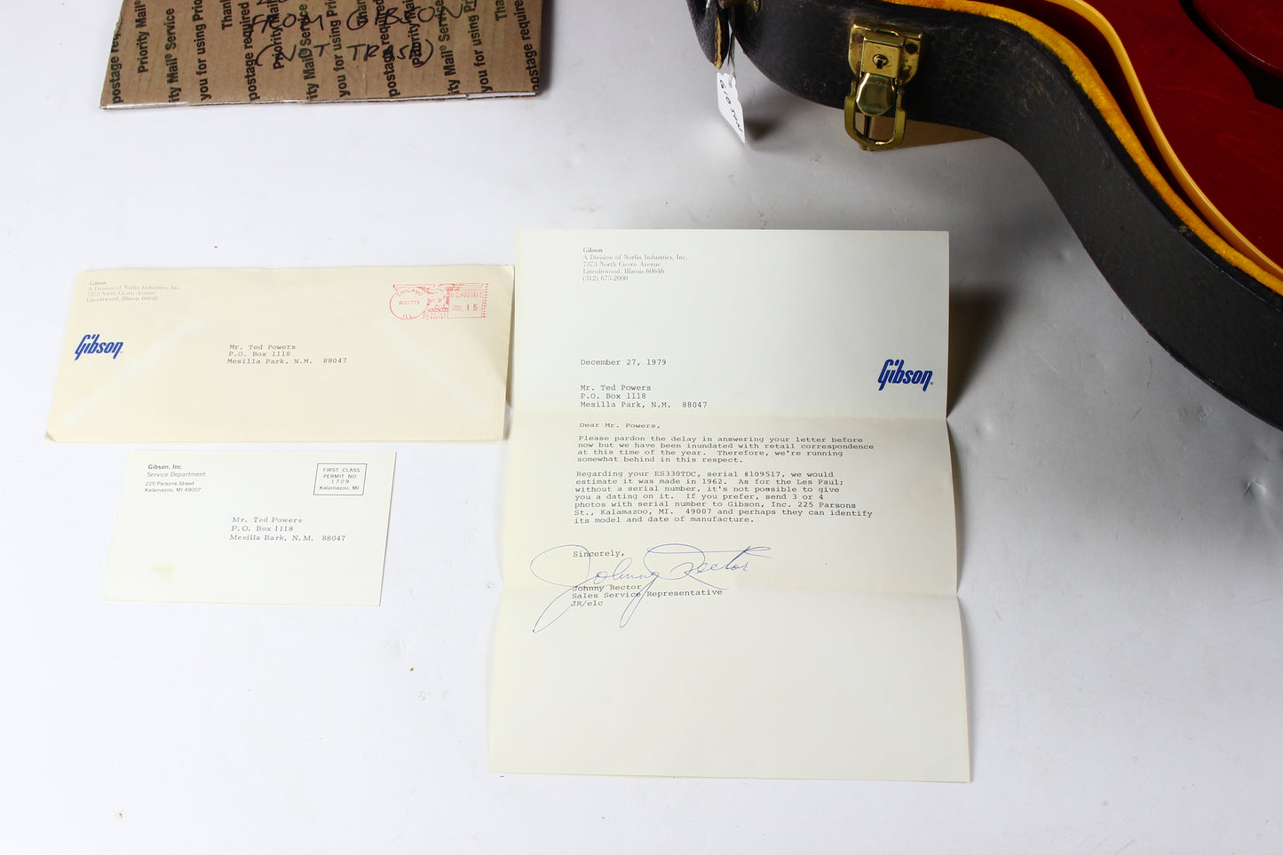 1963 Gibson ES-330TDC Cherry FACTORY BIGSBY w Original Hard Case Exceptionally Clean Vintage Guitar!