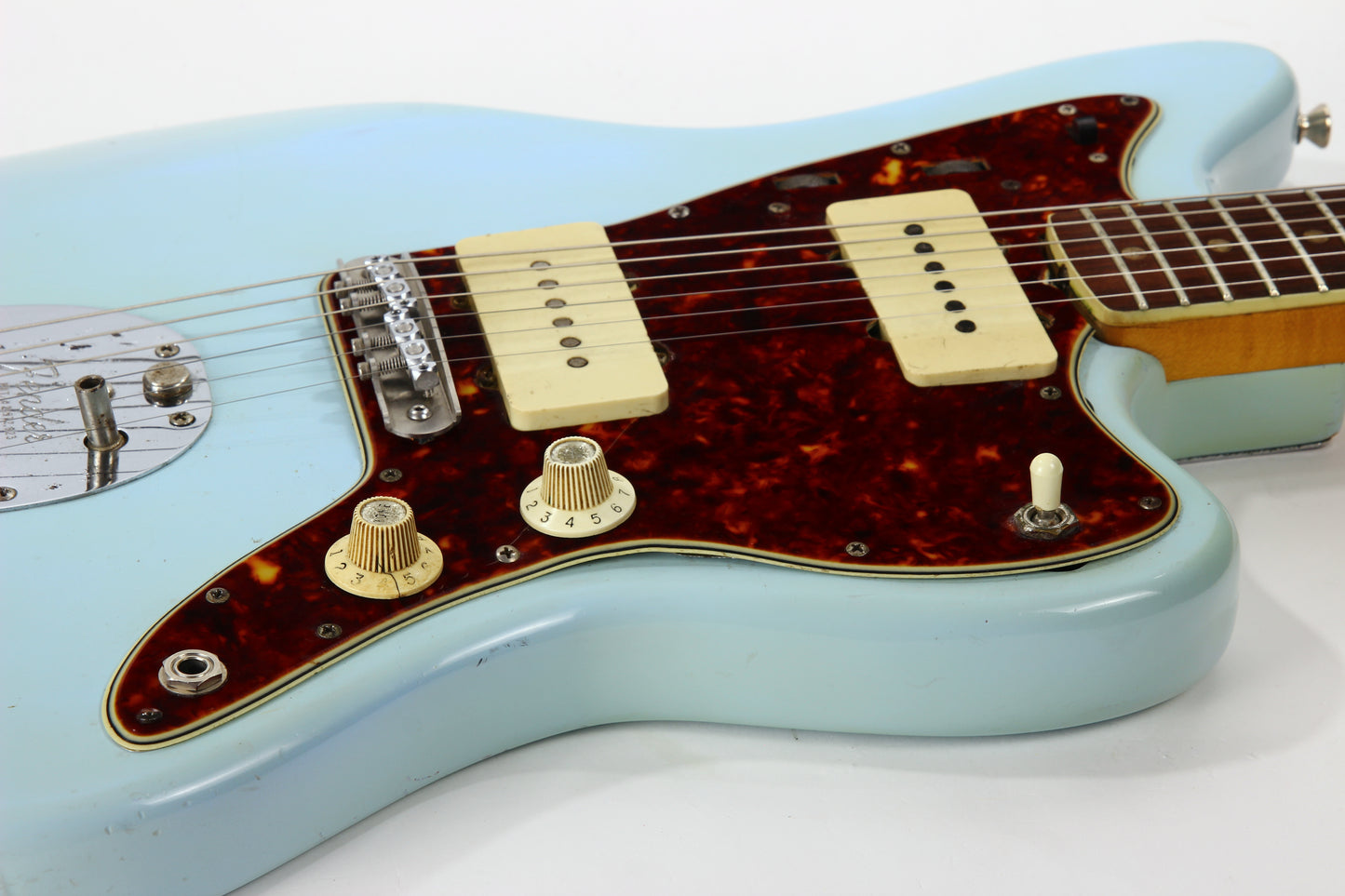 1966 Fender Jazzmaster Daphne Blue Refin - Vintage 1960's, Tortoise Guard, jaguar, stratocaster, 1965