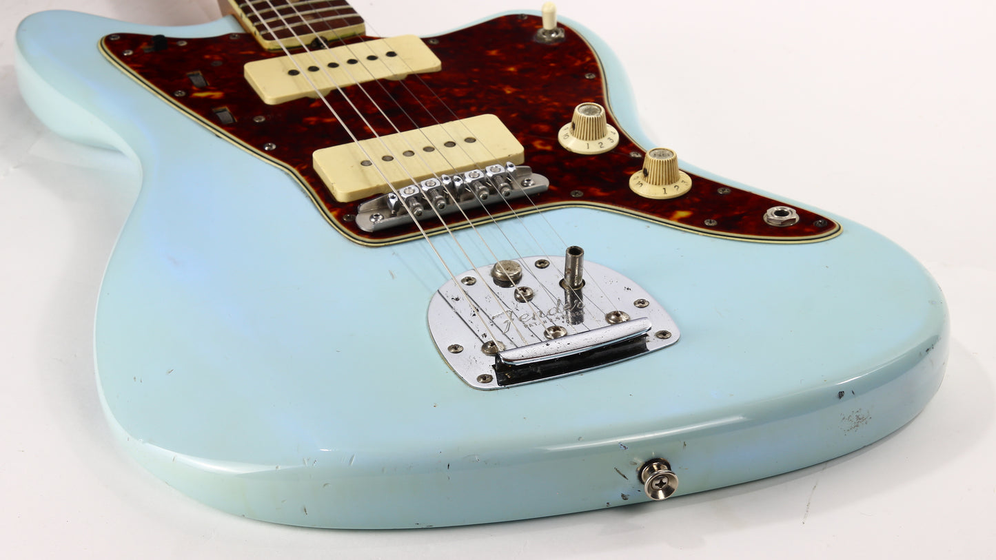 1966 Fender Jazzmaster Daphne Blue Refin - Vintage 1960's, Tortoise Guard, jaguar, stratocaster, 1965