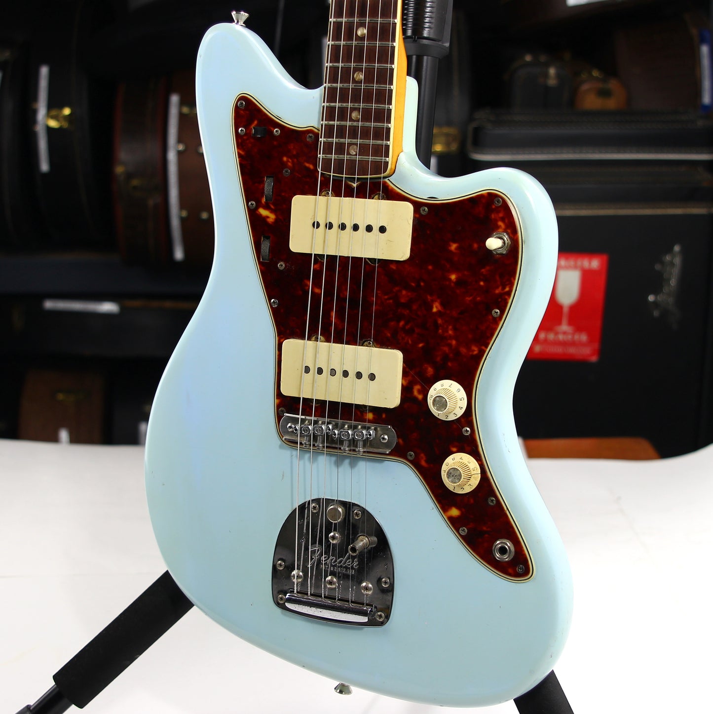 1966 Fender Jazzmaster Daphne Blue Refin - Vintage 1960's, Tortoise Guard, jaguar, stratocaster, 1965