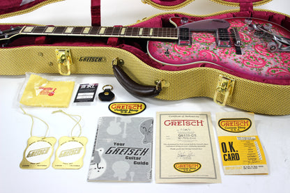 Gretsch BRAZILIAN ROSEWOOD Custom Shop USA MASTERBUILT 1957 Duo Jet 6128 Pink Paisley RELIC G6128CS Stephen Stern!