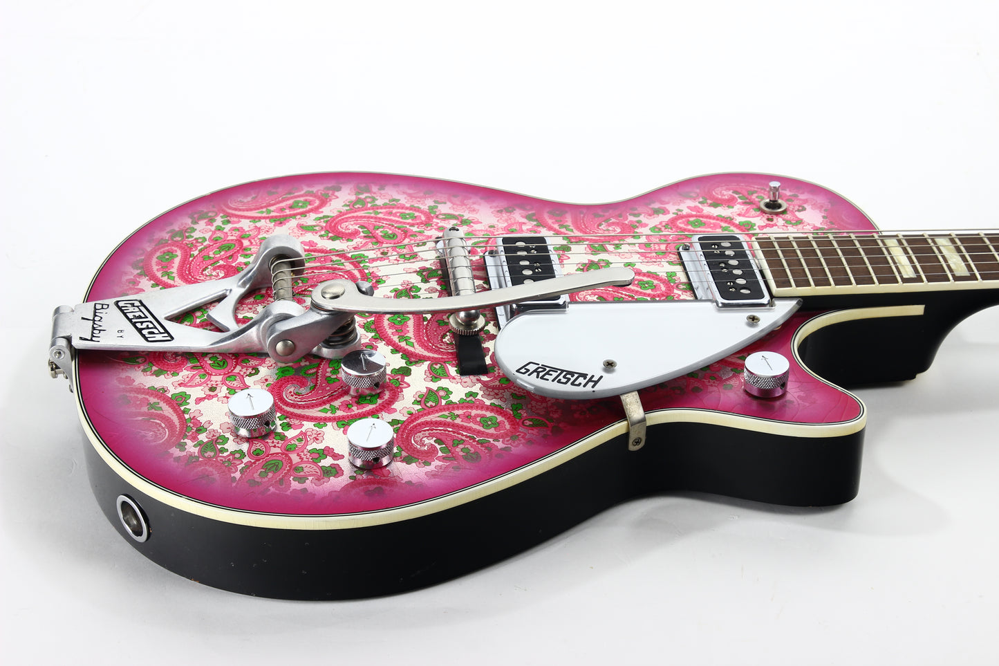 Gretsch BRAZILIAN ROSEWOOD Custom Shop USA MASTERBUILT 1957 Duo Jet 6128 Pink Paisley RELIC G6128CS Stephen Stern!