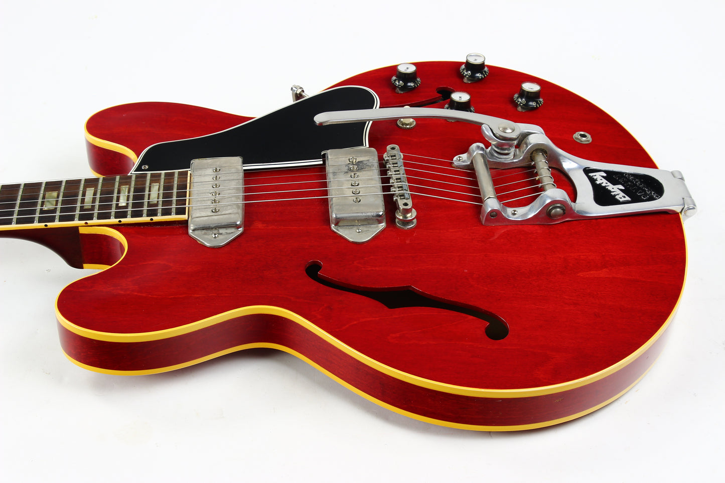 1963 Gibson ES-330TDC Cherry FACTORY BIGSBY w Original Hard Case Exceptionally Clean Vintage Guitar!