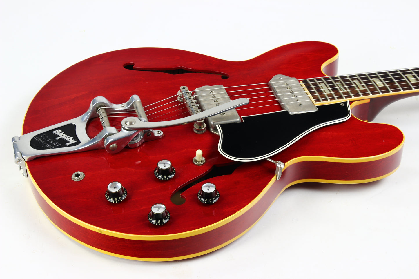 1963 Gibson ES-330TDC Cherry FACTORY BIGSBY w Original Hard Case Exceptionally Clean Vintage Guitar!
