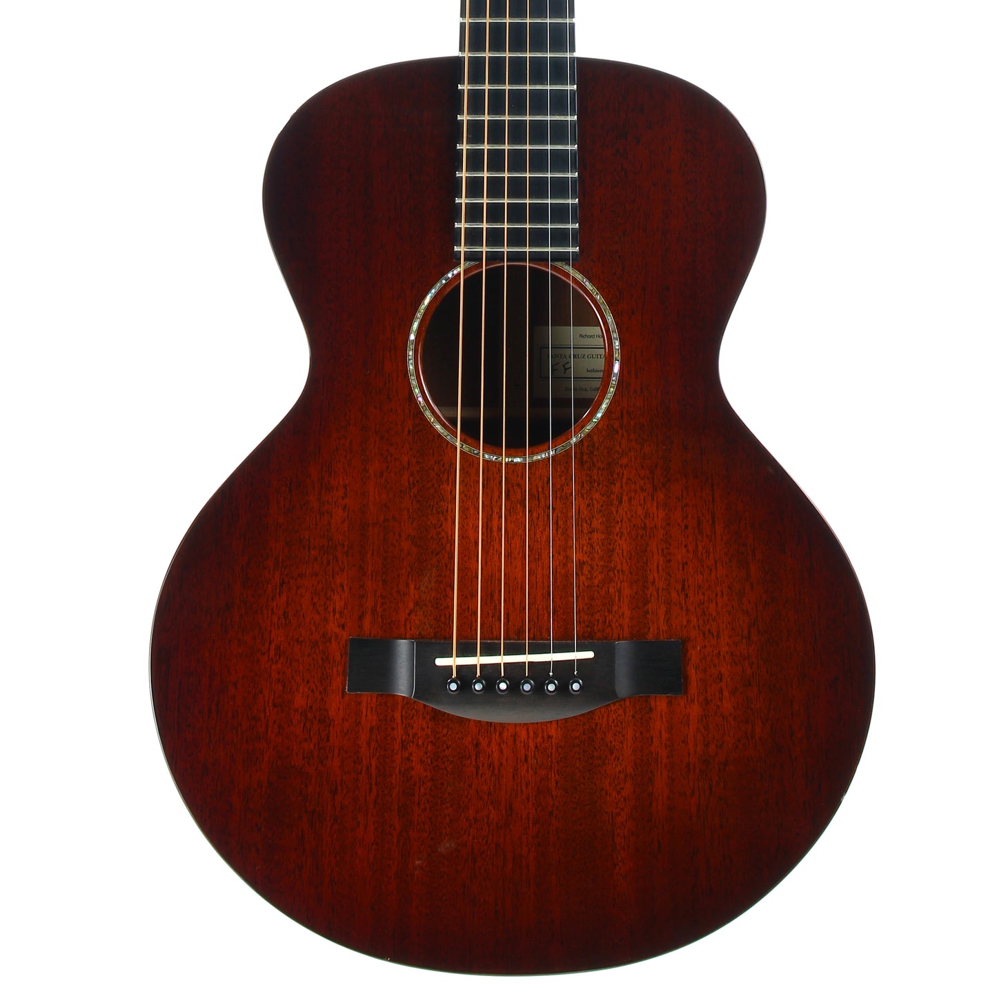 2019 Santa Cruz Custom Firefly All Mahogany Full Body Sunburst - 1929, Abalone Rosette, Small Body Acoustic!