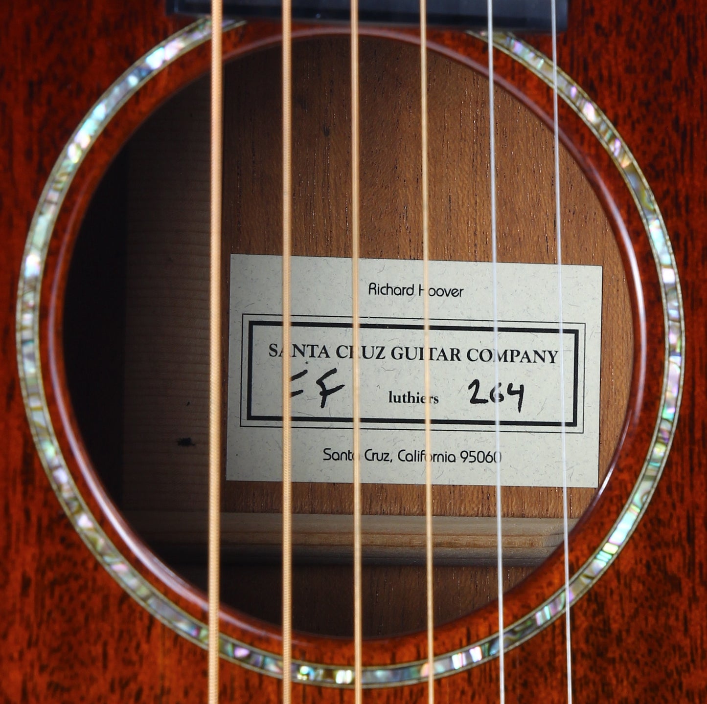 2019 Santa Cruz Custom Firefly All Mahogany Full Body Sunburst - 1929, Abalone Rosette, Small Body Acoustic!