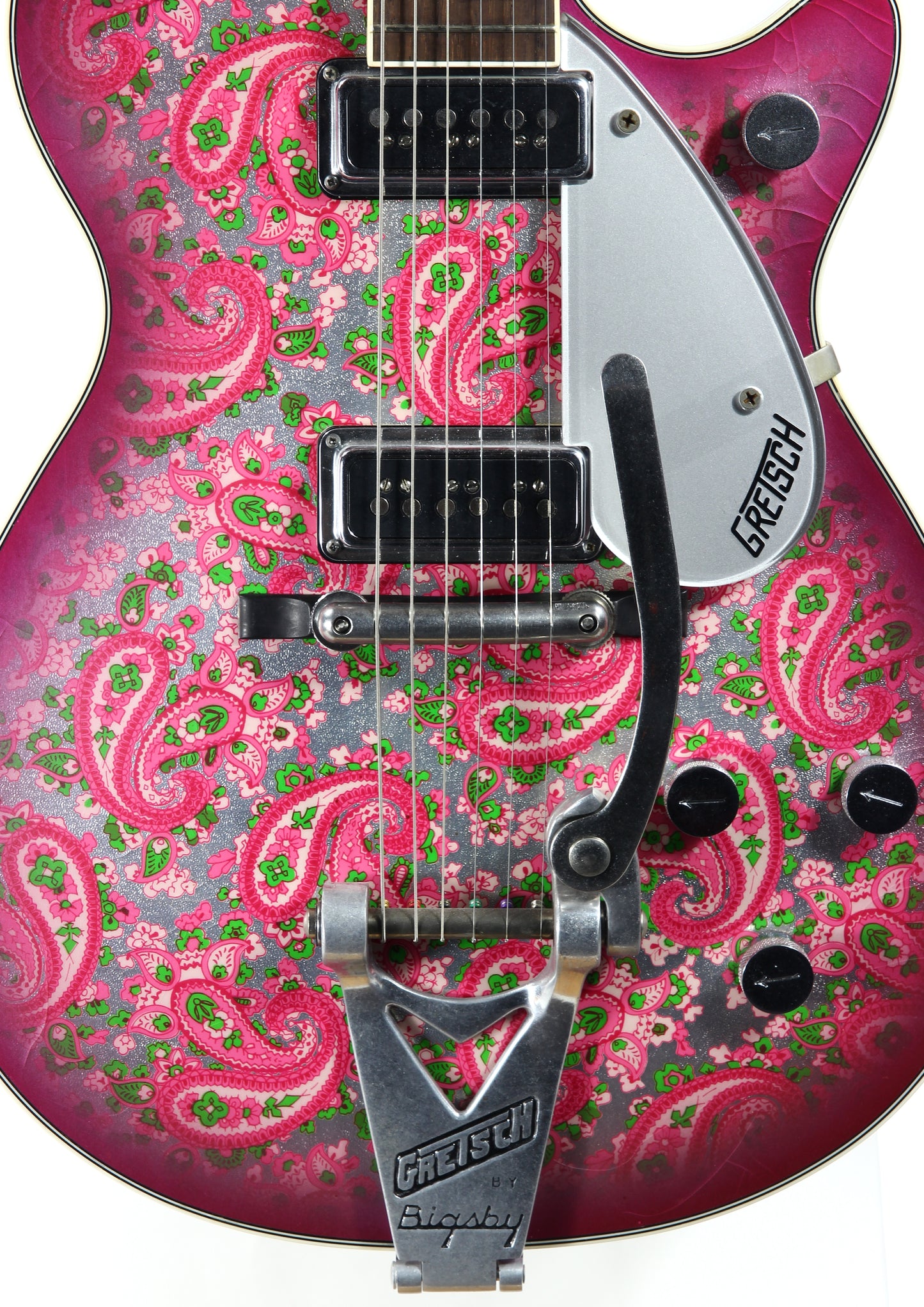 Gretsch BRAZILIAN ROSEWOOD Custom Shop USA MASTERBUILT 1957 Duo Jet 6128 Pink Paisley RELIC G6128CS Stephen Stern!