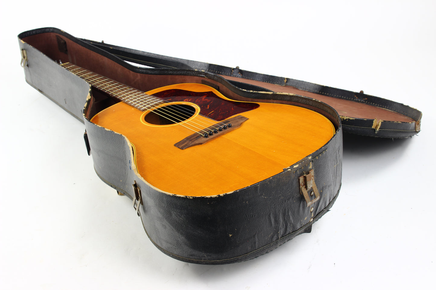 1966 Gibson B-25 N Natural Small Body Acoustic Guitar PROJECT w Original Chipboard Case