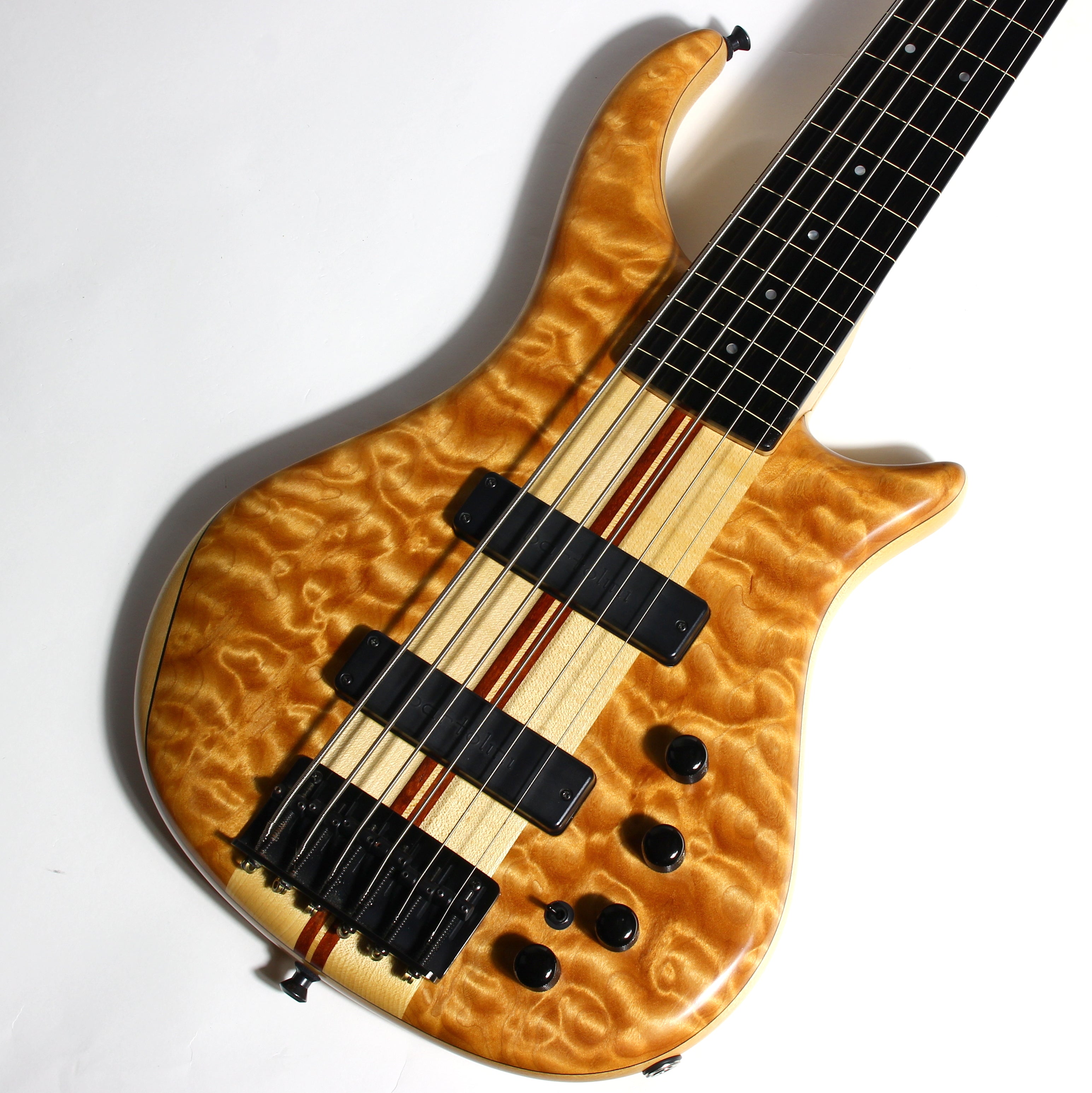 1999 Pedulla USA Thunderbolt 6-String Fretless Electric Bass Guitar | AAA Quilt Maple Body, Ebony Fingerboard, Bartolini Pickups!