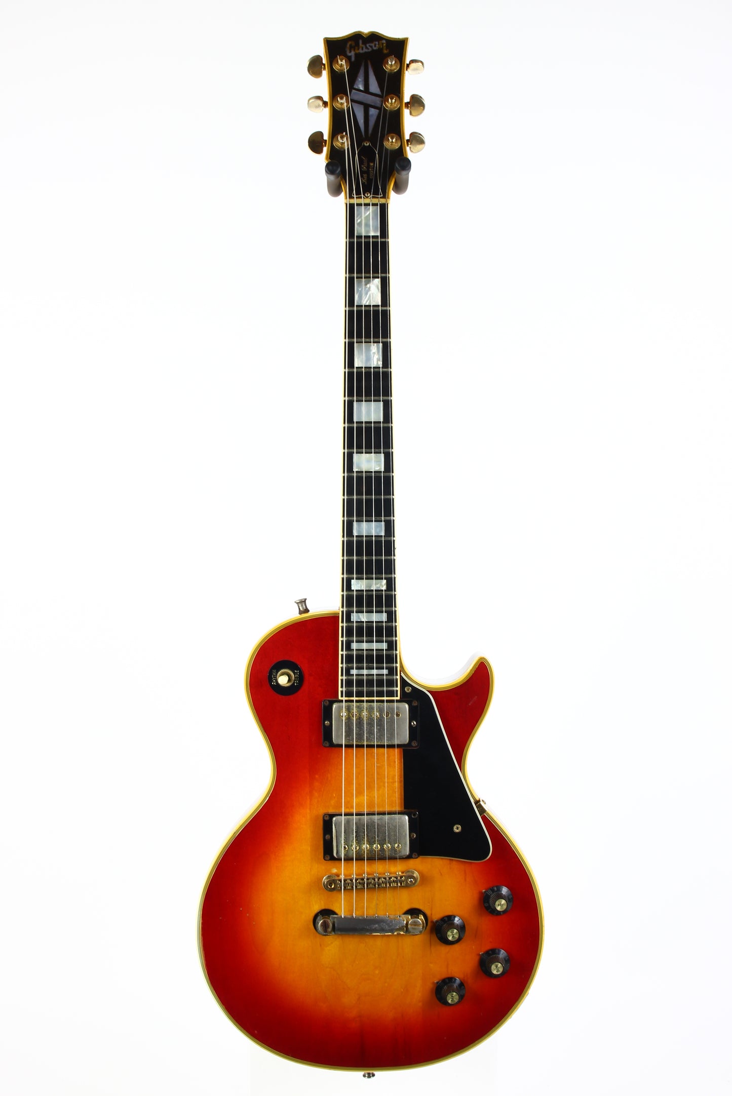 1973 Gibson Les Paul Custom Cherry Sunburst Vintage LP w Original Case Patent Sticker Humbuckers