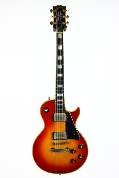 1973 Gibson Les Paul Custom Cherry Sunburst Vintage LP w Original Case Patent Sticker Humbuckers