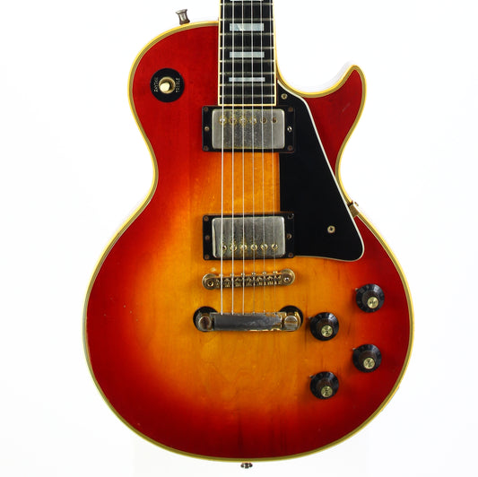 1973 Gibson Les Paul Custom Cherry Sunburst Vintage LP w Original Case Patent Sticker Humbuckers