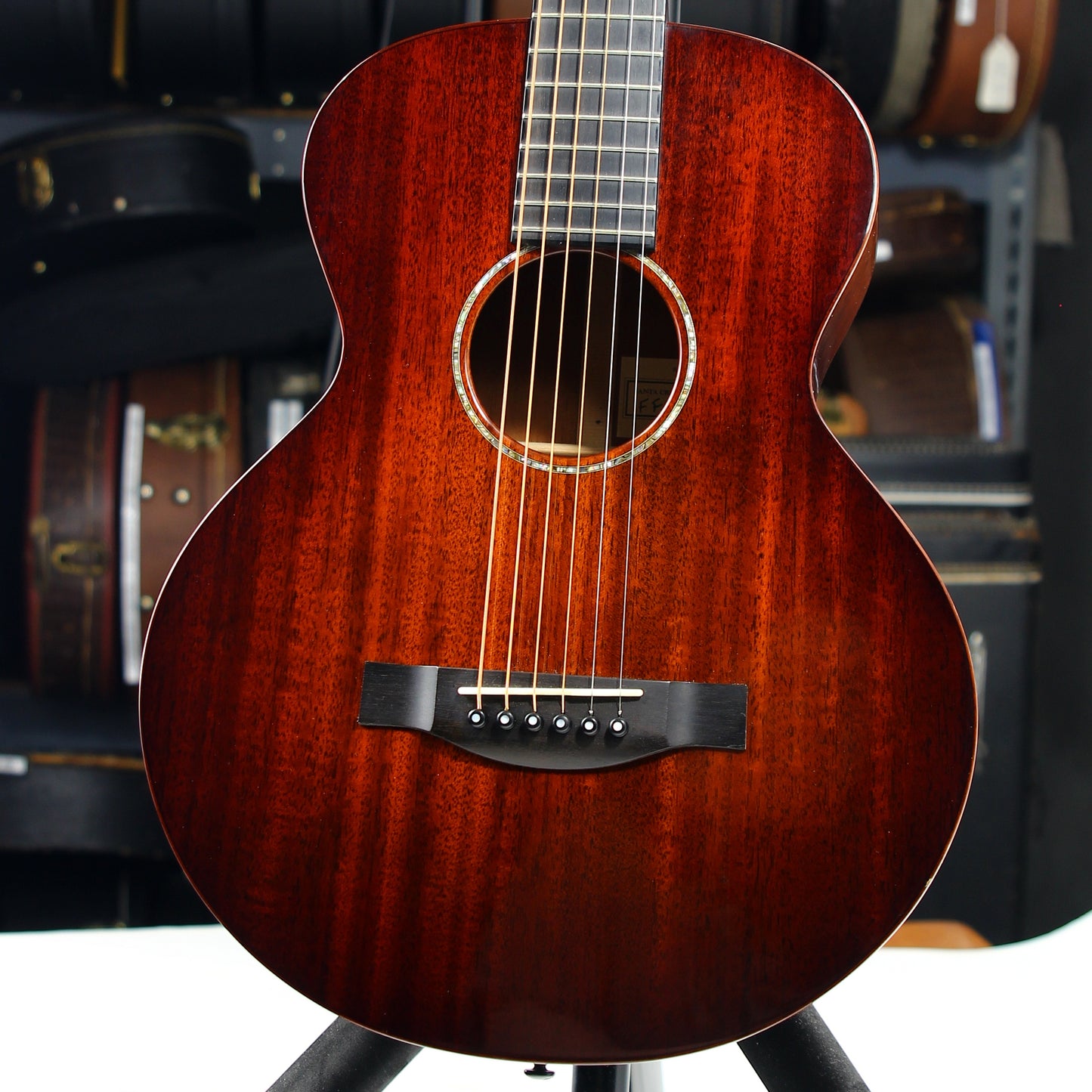 2019 Santa Cruz Custom Firefly All Mahogany Full Body Sunburst - 1929, Abalone Rosette, Small Body Acoustic!