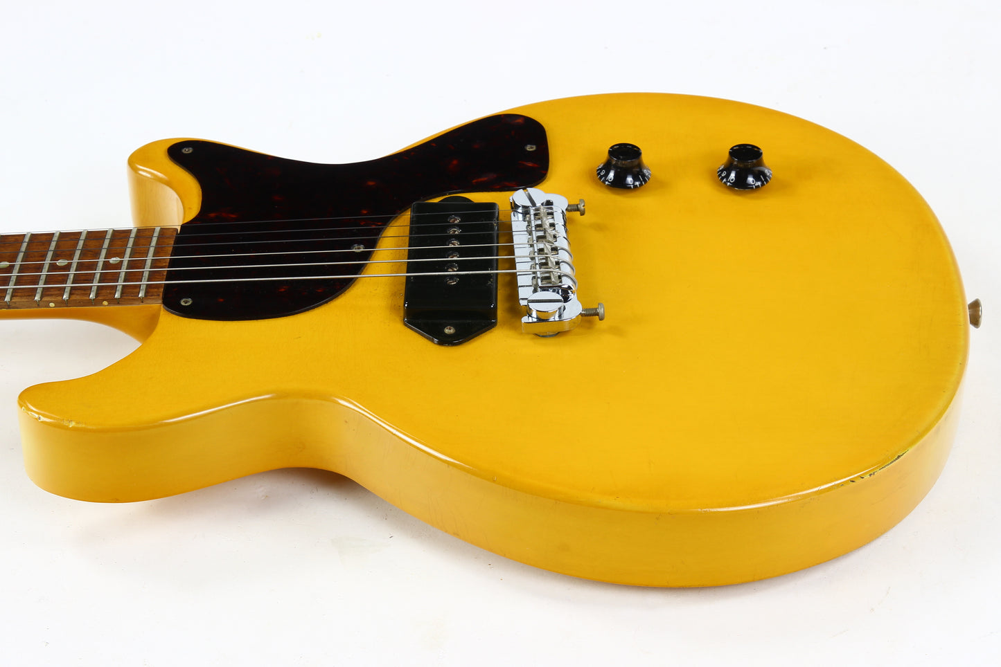 1988 Gibson Les Paul Junior TV Yellow Jr. w Original Chainsaw Case 1980s Vintage