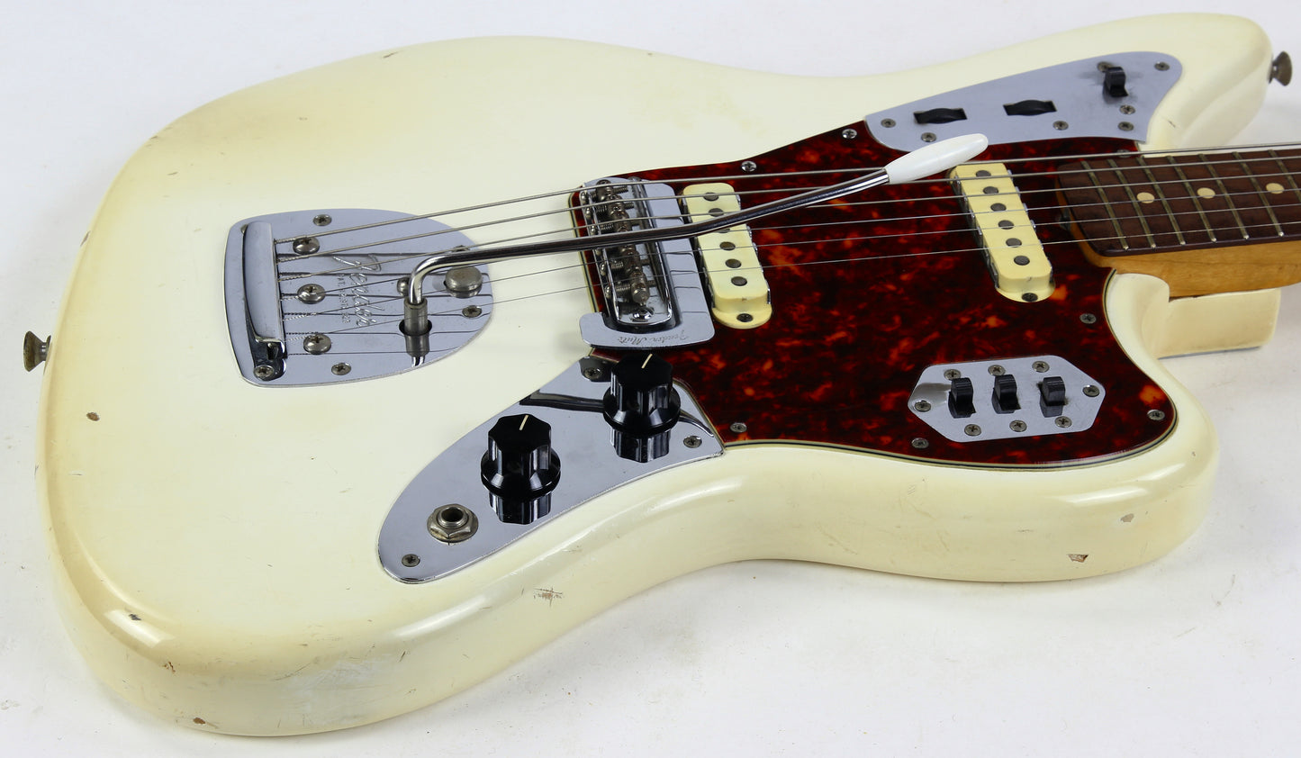 1962 Fender Jaguar Factory Custom Color OLYMPIC WHITE Pre-CBS w Original Brown Case & Strap