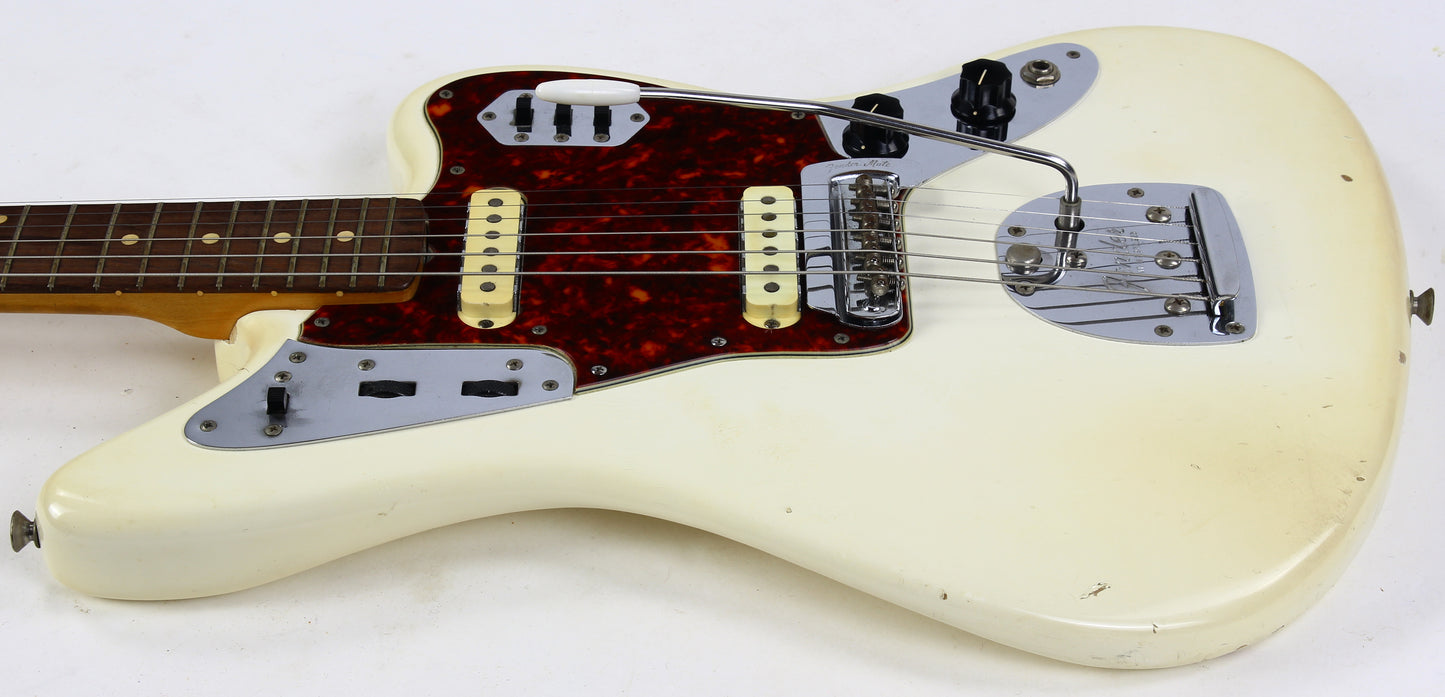 1962 Fender Jaguar Factory Custom Color OLYMPIC WHITE Pre-CBS w Original Brown Case & Strap