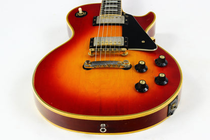 1973 Gibson Les Paul Custom Cherry Sunburst Vintage LP w Original Case Patent Sticker Humbuckers