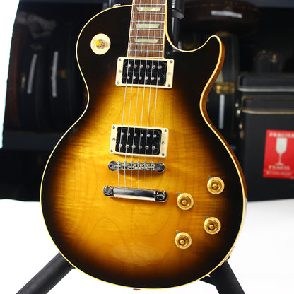 1993 Gibson Les Paul Classic Plus Flametop Tobacco Sunburst Electric Guitar - Standard