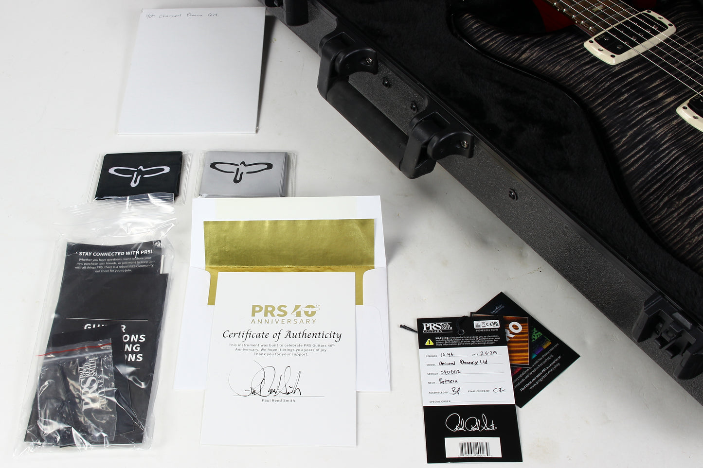 2025 PRS Charcoal Phoenix Limited Edition Private Stock Grade Curly Maple Top Ziricote 40th Anniversary