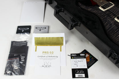 2025 PRS Charcoal Phoenix Limited Edition Private Stock Grade Curly Maple Top Ziricote 40th Anniversary