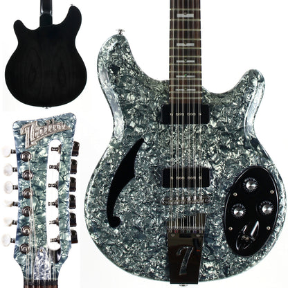 Italia Rimini 12 String Electric Guitar Grey Pearloid