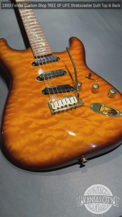 1993 Fender Custom Shop TREE OF LIFE Stratocaster SCHULTZ-O-CASTER Quilt Top & Back