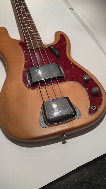 1964 Fender Precision Bass, Vintage '64 Pre-CBS | Spaghetti Logo, Natural Refin w Original Case!