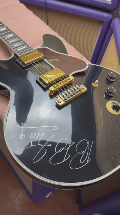 2004 Gibson BB King Lucille ES-355 Ebony Black SIGNED AUTOGRAPHED by the Blues Legend JSA Authenticated!