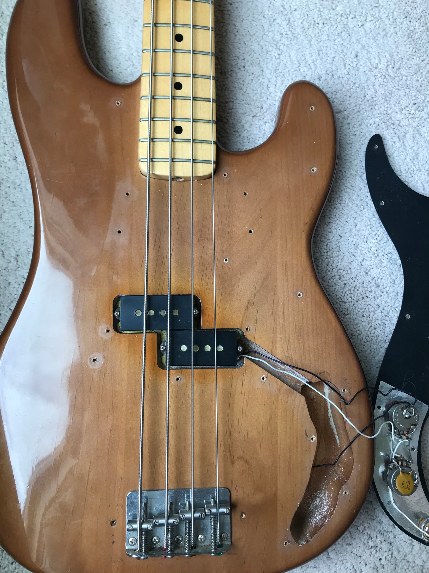 1974-1975 Fender Precision Bass Mocha! Maple Fretboard 1970's P jazz vintage