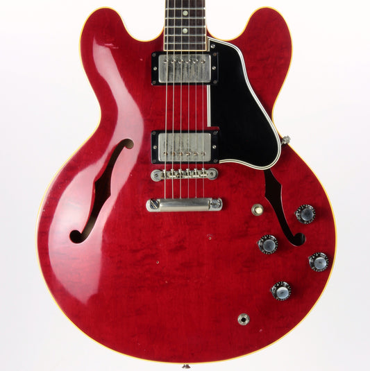 1961 Gibson ES-335 TDC Cherry Red w/ Original Case - 2 PAF's, Stop Tailpiece, Bigsby, Clean Dot Neck!
