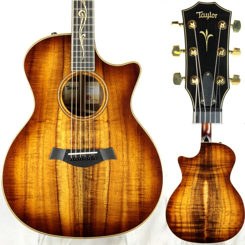 2018 Taylor K24CE ALL KOA Grand Auditorium V-Class Bracing Shaded Edgeburst Sunburst