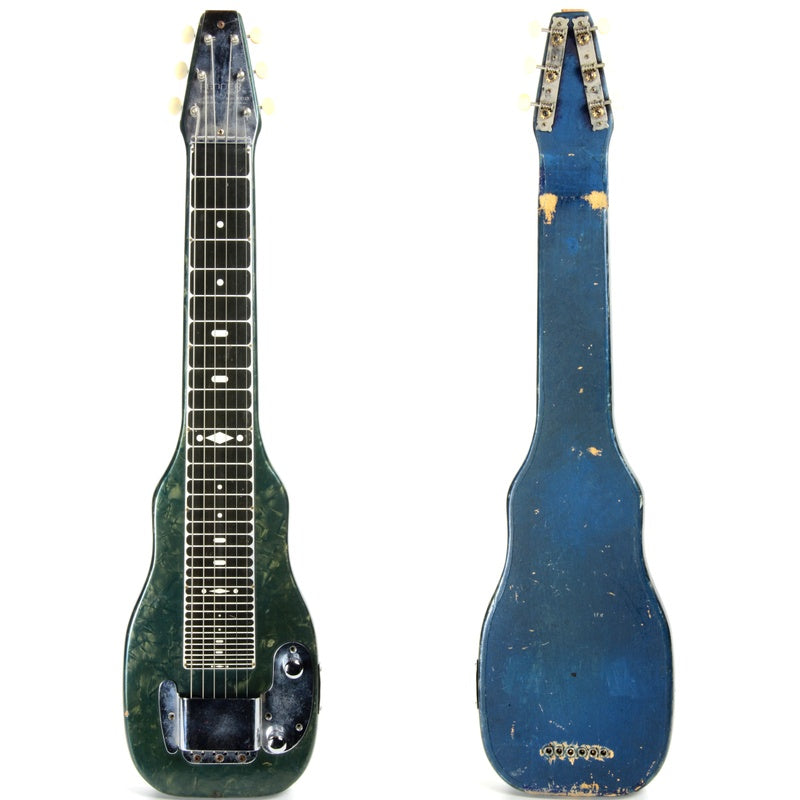 Rare BLUE c. 1954 Fender Champion Lap Steel Guitar - 1950's Champ Green  Pearloid