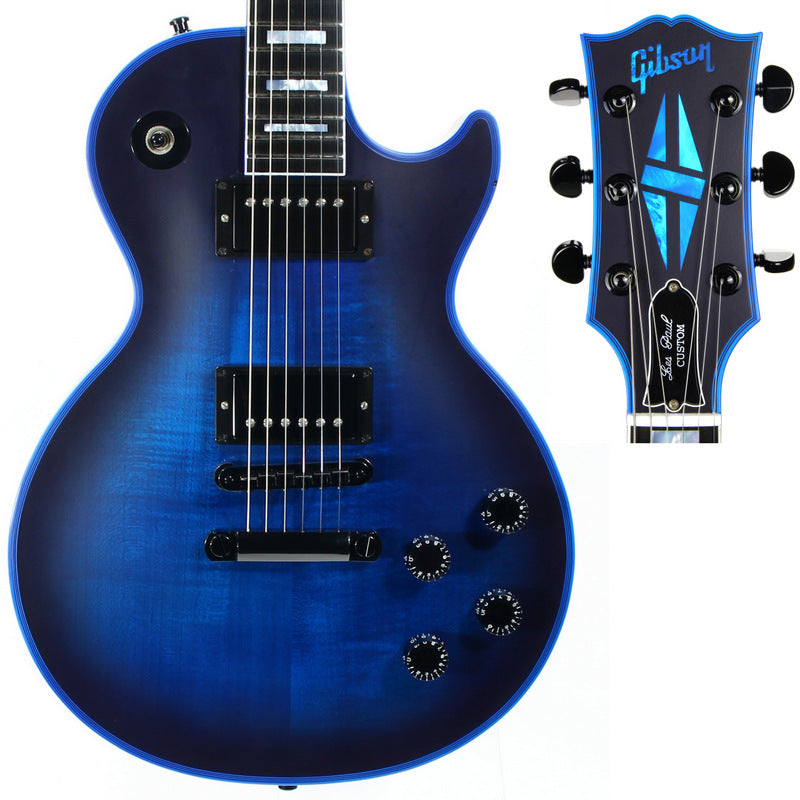 *SOLD*  2017 Gibson Custom Shop Les Paul SATIN BLUE BURST WIDOW -- Rare Limited Edition! Maple Neck!