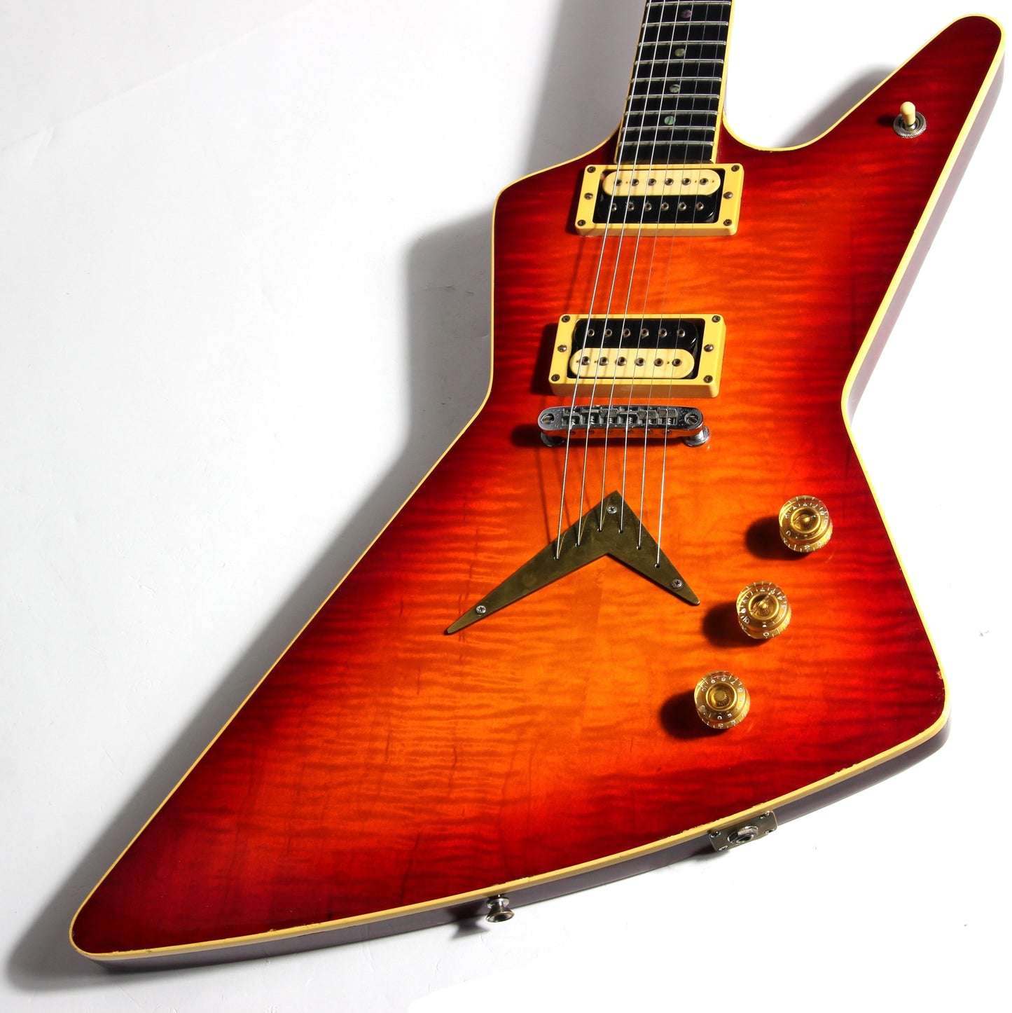 1979 Dean USA Z Standard Bound Explorer -- Cherry Burst, Flametop, DiMarzio Super Distortions, RARE!