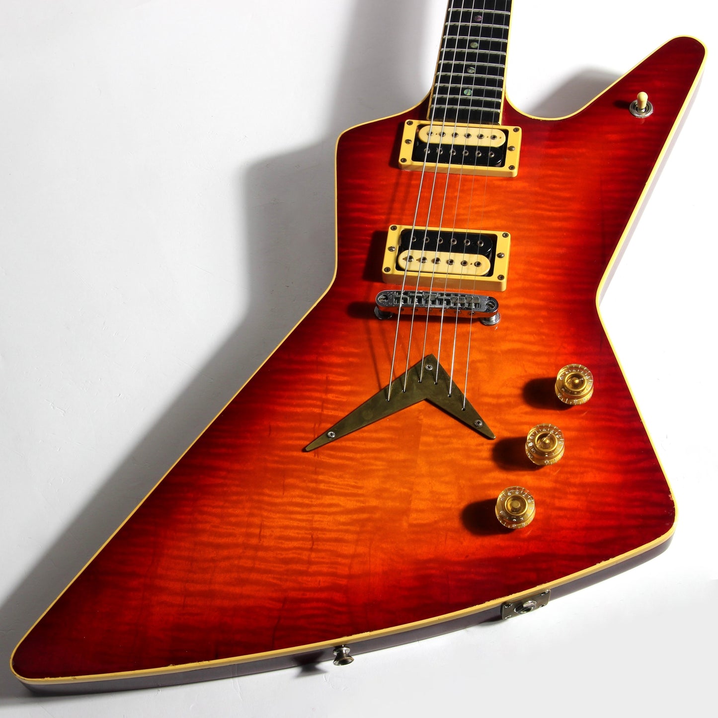 1979 Dean USA Z Standard Bound Explorer -- Cherry Burst, Flametop, DiMarzio Super Distortions, RARE!