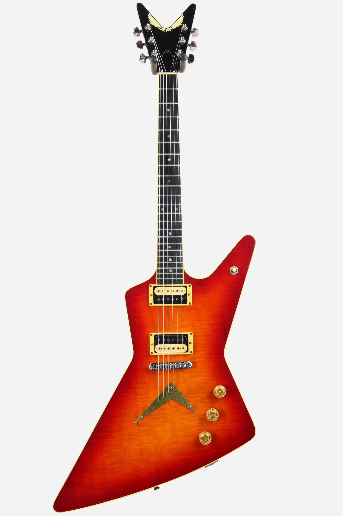 1979 Dean USA Z Standard Bound Explorer -- Cherry Burst, Flametop, DiMarzio Super Distortions, RARE!