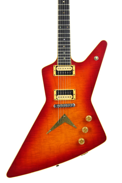 1979 Dean USA Z Standard Bound Explorer -- Cherry Burst, Flametop, DiMarzio Super Distortions, RARE!